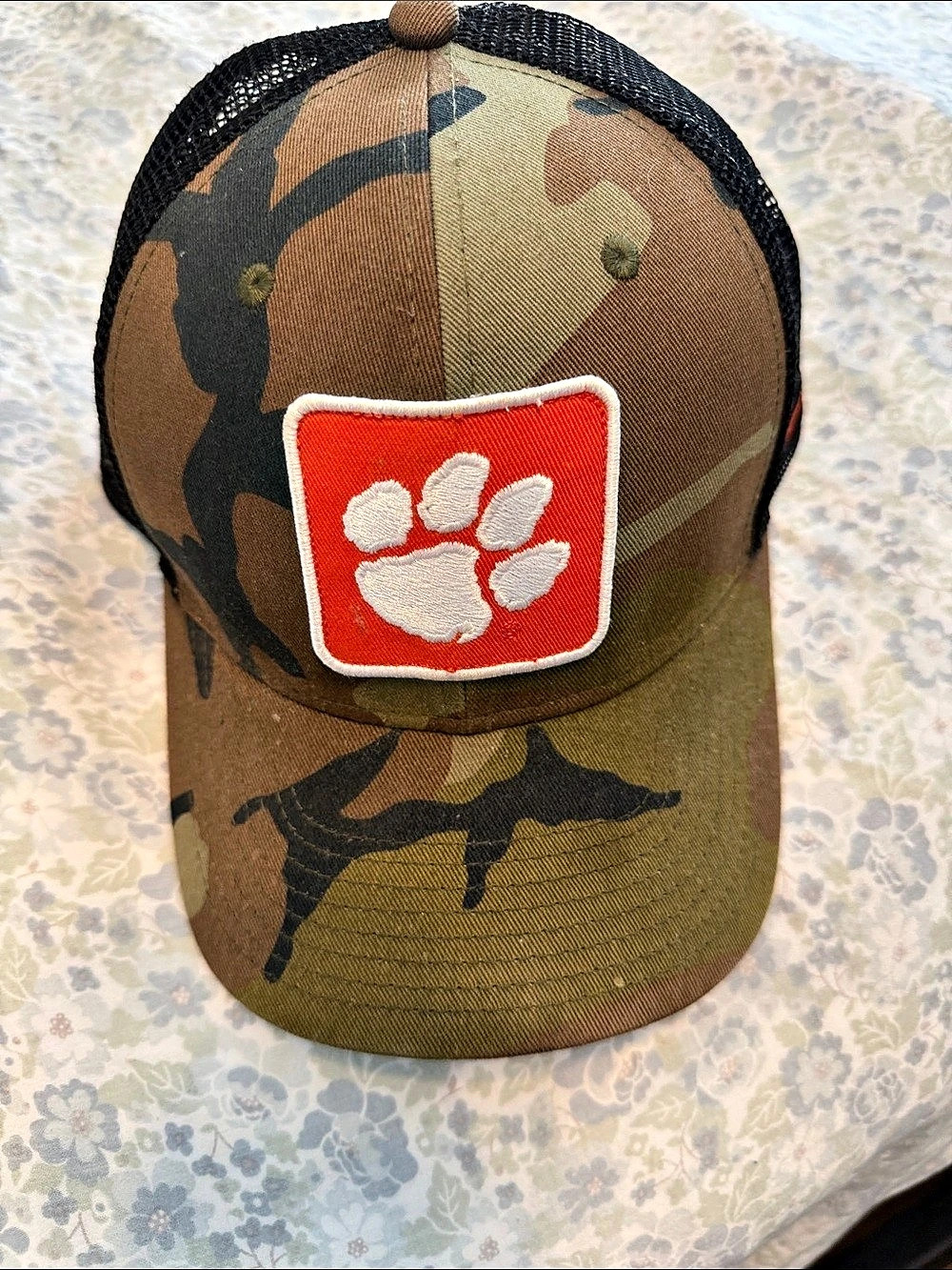 Nike Clemson Tigers Nike Classic99 Trucker Snapback Hat Camo Trucker Hat Green &